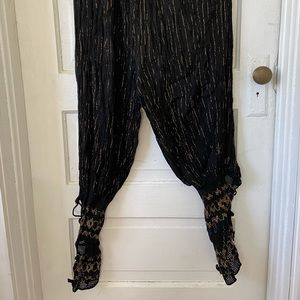 Black and Gold Harem Pants